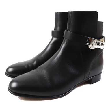 HERMES short boots leather black Neo 35 - image 1