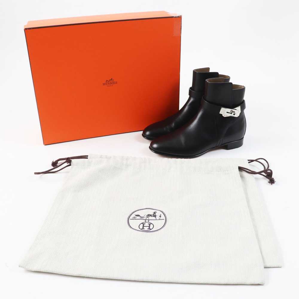 HERMES short boots leather black Neo 35 - image 2