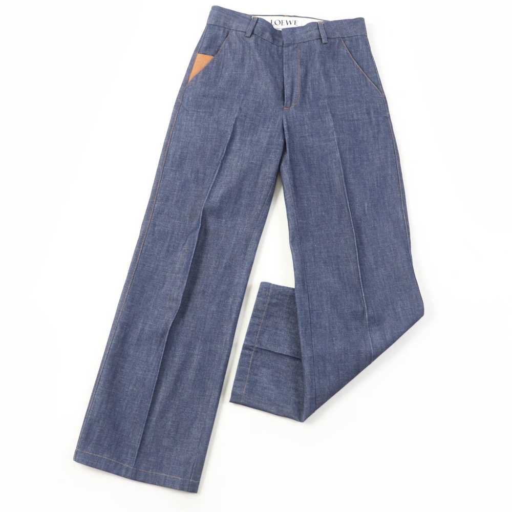 LOEWE Wide pants cotton Indigo blue 34 - image 1