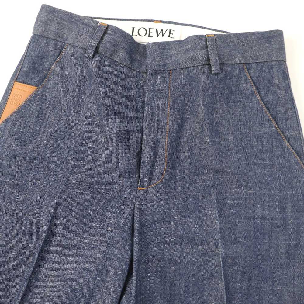 LOEWE Wide pants cotton Indigo blue 34 - image 4