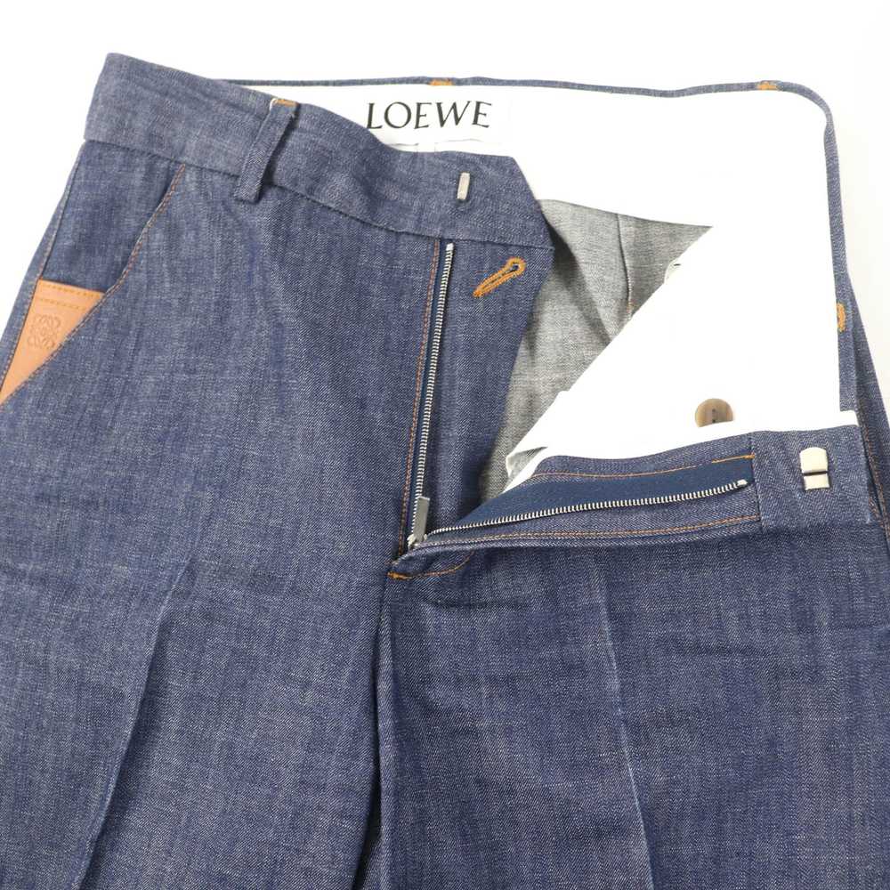 LOEWE Wide pants cotton Indigo blue 34 - image 5