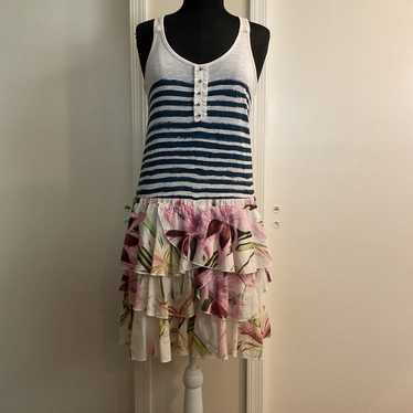 Desigual Striped And Floral Dress - image 1