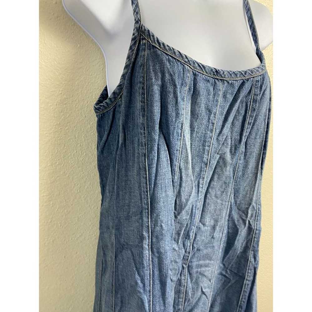 Lauren Ralph Lauren Blue Jean Denim Dress Spaghet… - image 11