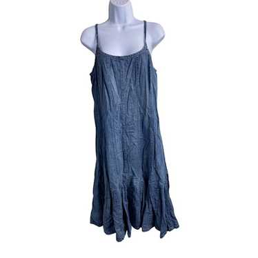 Lauren Ralph Lauren Blue Jean Denim Dress Spaghet… - image 1