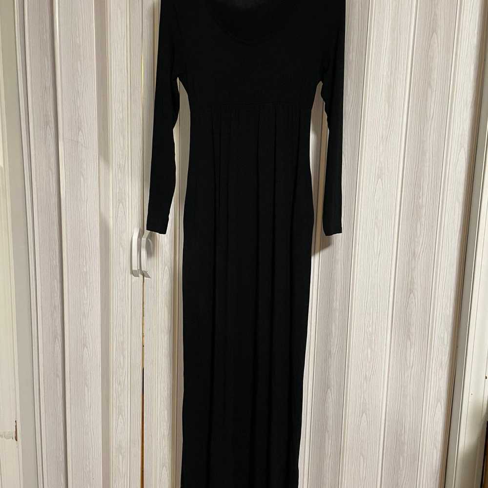 SERRA Long Sleeve Black Maxi Dress - image 1