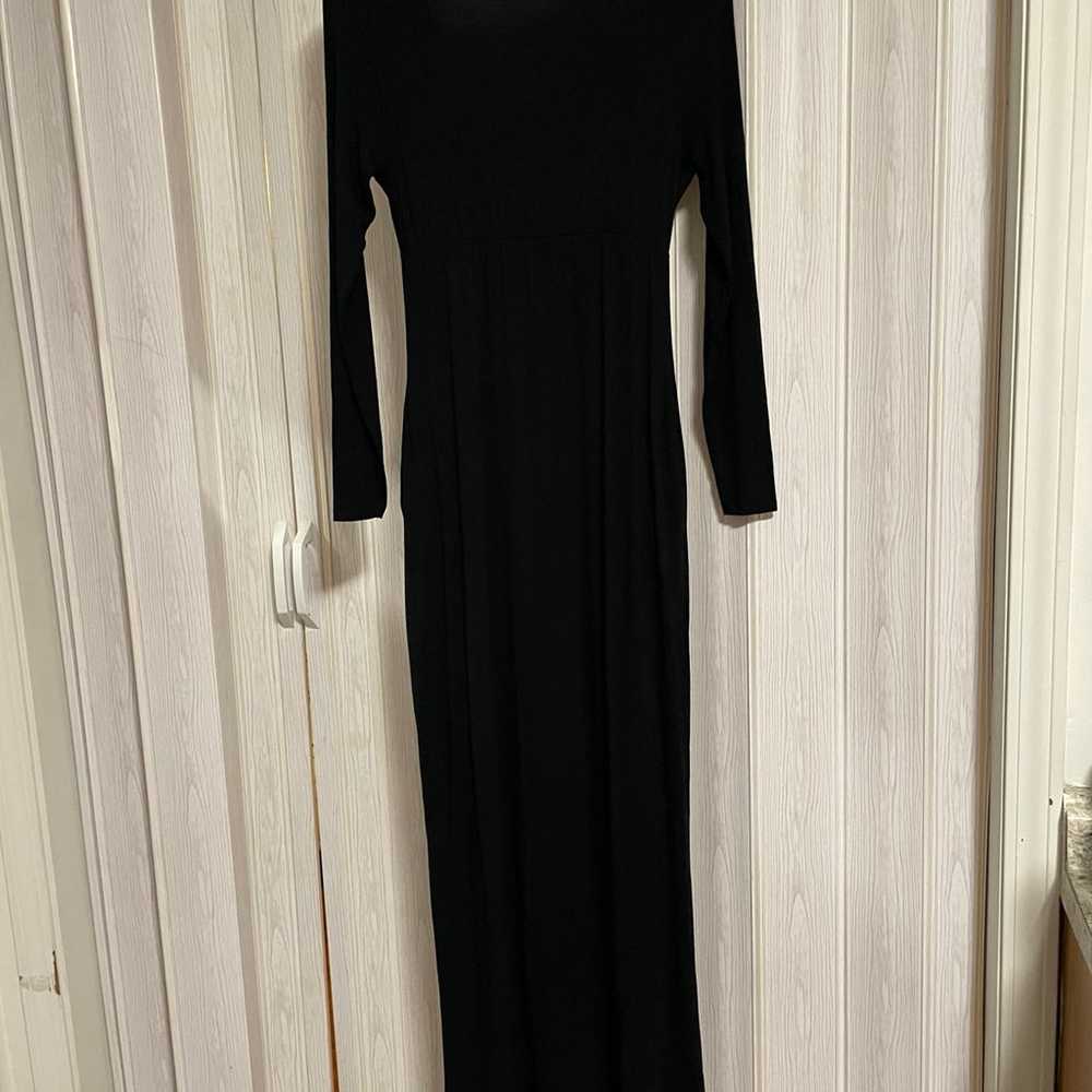 SERRA Long Sleeve Black Maxi Dress - image 3