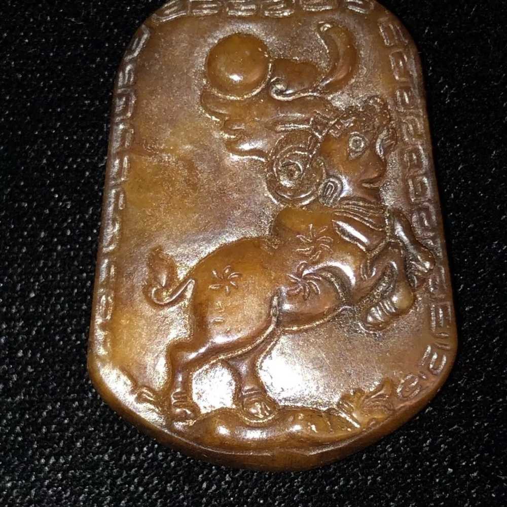 Vintage Carved Jade Chinese Zodiac Pendant (4) - image 1