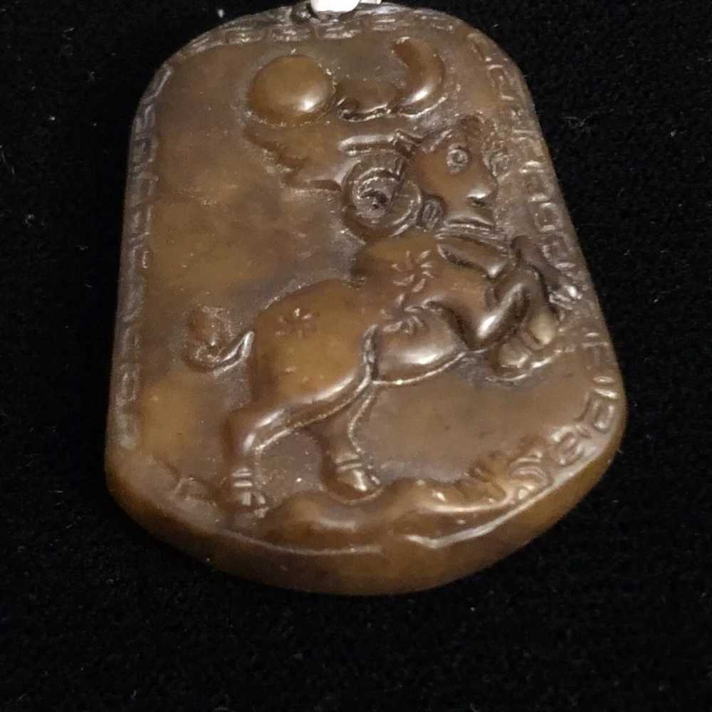 Vintage Carved Jade Chinese Zodiac Pendant (4) - image 3