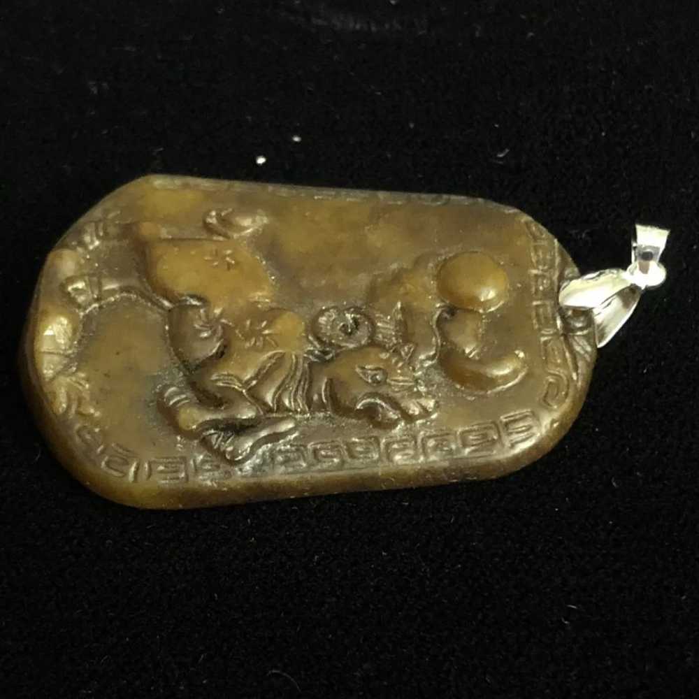 Vintage Carved Jade Chinese Zodiac Pendant (4) - image 4