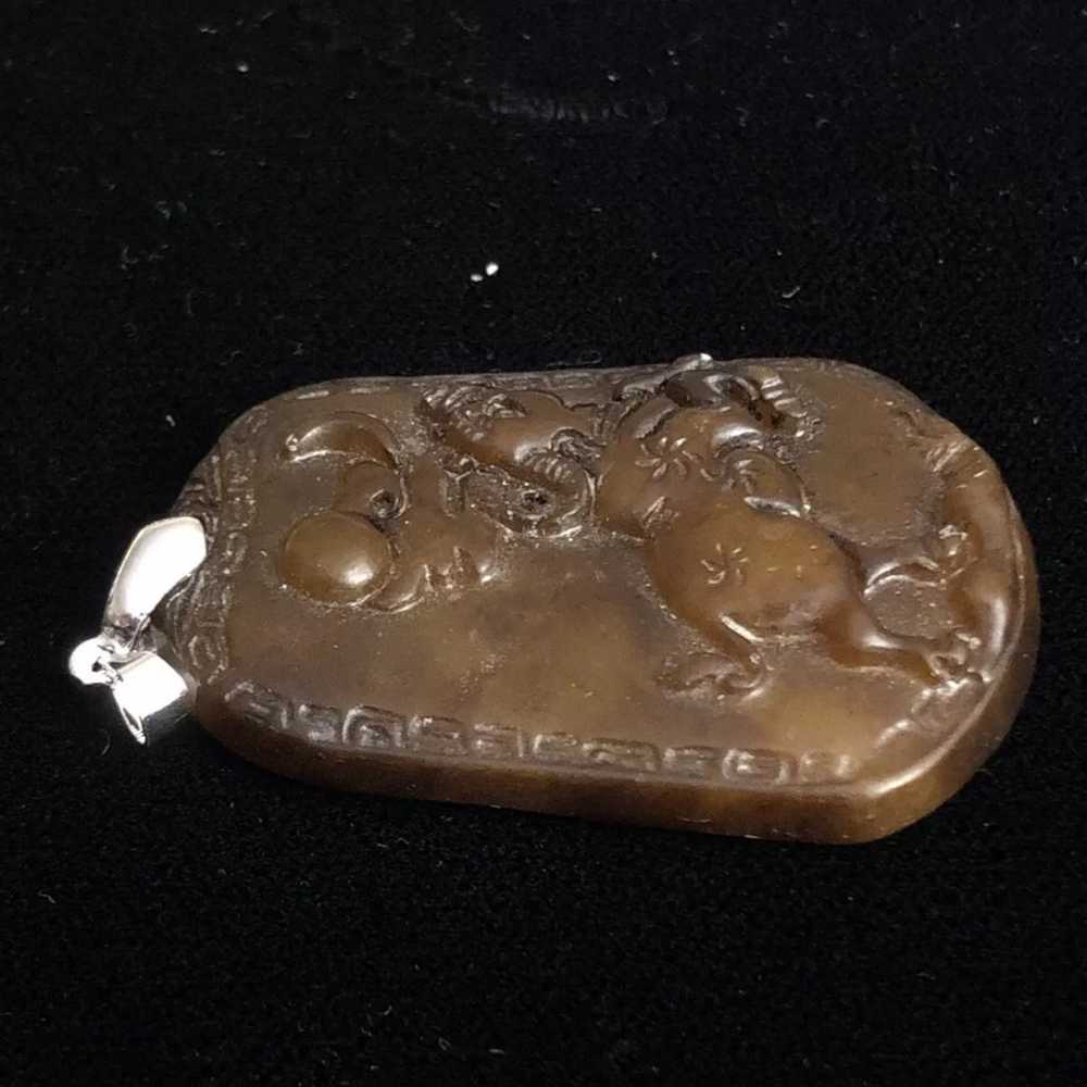 Vintage Carved Jade Chinese Zodiac Pendant (4) - image 5