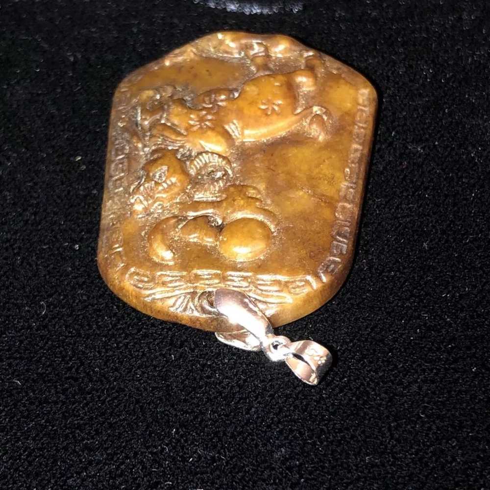 Vintage Carved Jade Chinese Zodiac Pendant (4) - image 6