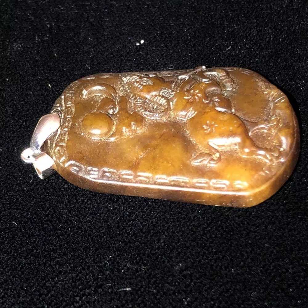 Vintage Carved Jade Chinese Zodiac Pendant (4) - image 7