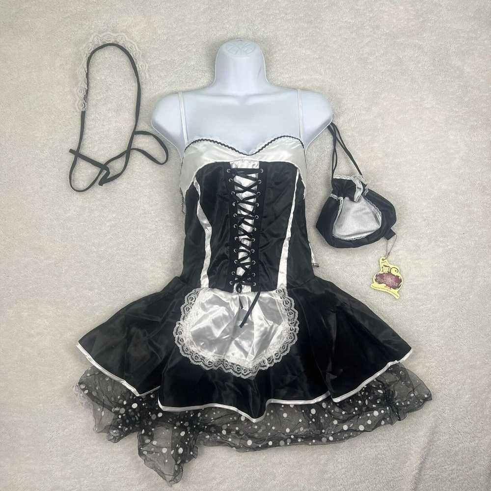 NWOT Secret Wishes Sexy Maid Costume Black White … - image 2