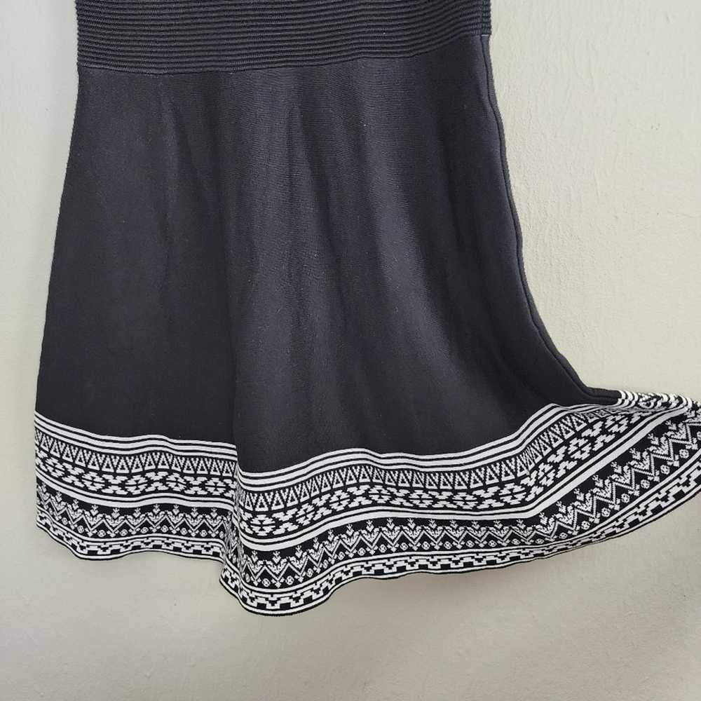 Nina Leonard Black Knit Border Short Sleeve Fit &… - image 7