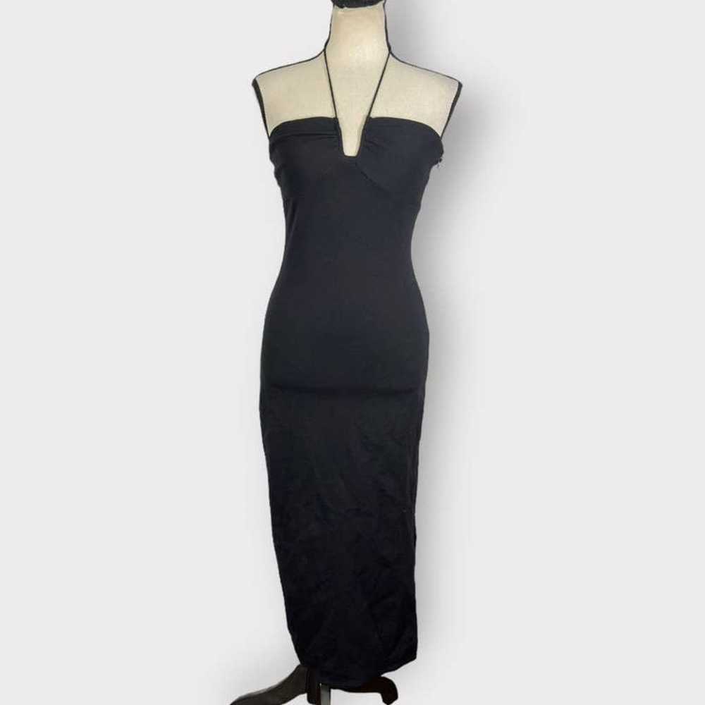 4SI3NNA Black Asher Bodycon Midi Dress Women's Sz… - image 3