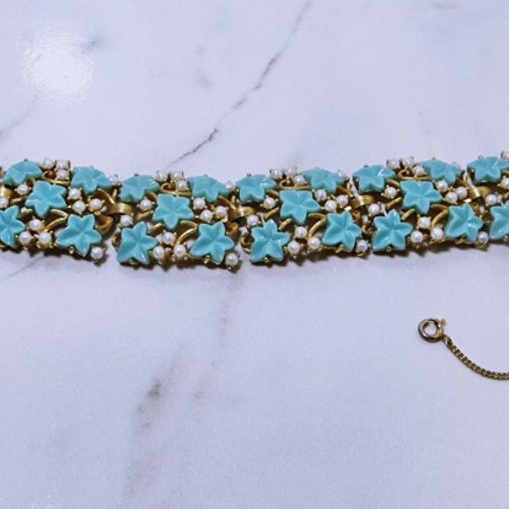 Rare Vintage Crown TRIFARI Samara Faux Turquoise … - image 2