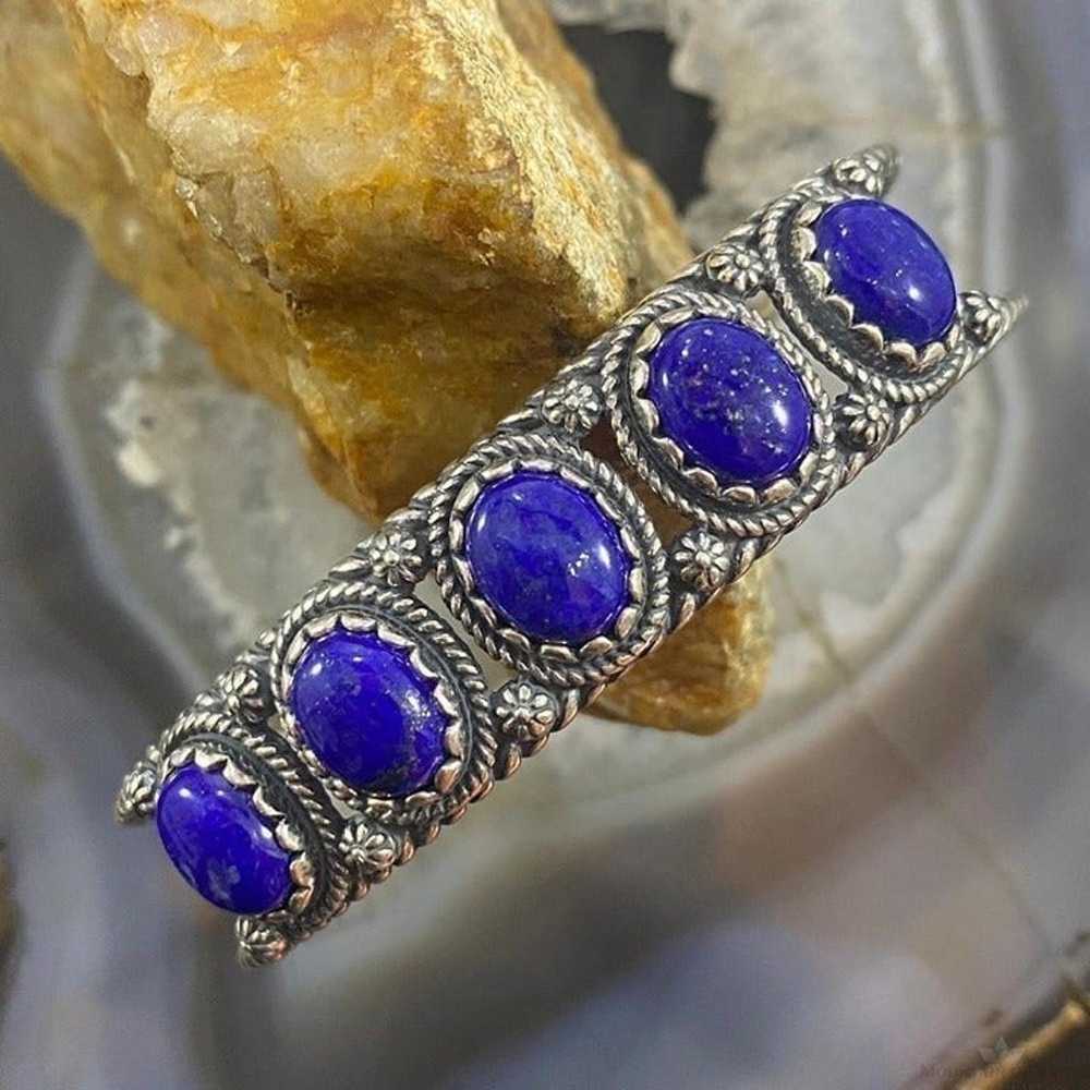 Carolyn Pollack Southwestern Style Sterling Lapis… - image 1