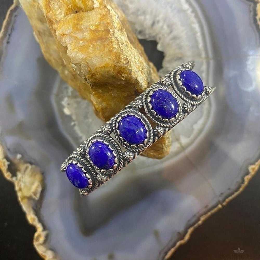 Carolyn Pollack Southwestern Style Sterling Lapis… - image 2