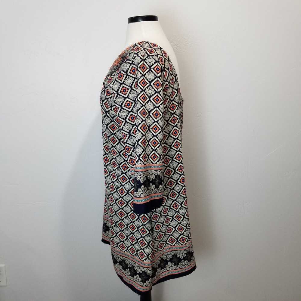 Harper Dress Size Large Shift Beaded Boho 3/4 Sle… - image 2