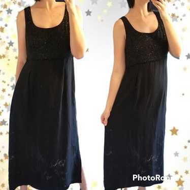 Vintage Jeffrey & Dara high quality Evenings Black Glittery Gown