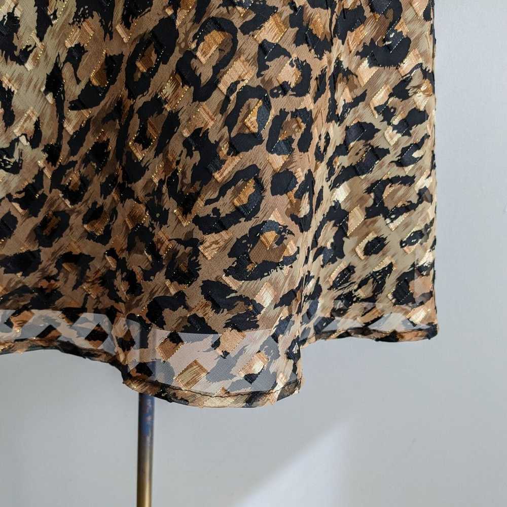 Vintage Mini Dress 6 90s Leopard Animal Print Sho… - image 5