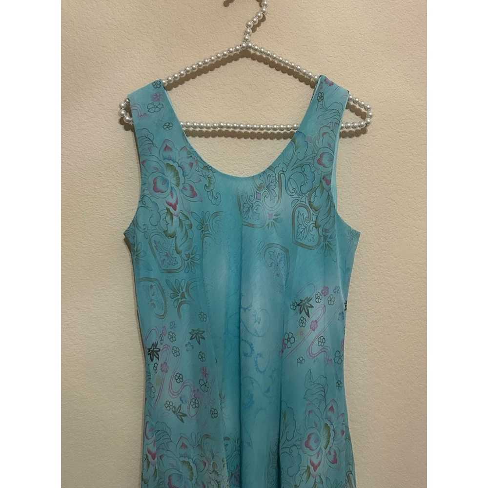 Vintage K Studio Maxi Dress Size 14 Blue Fairy Wh… - image 8