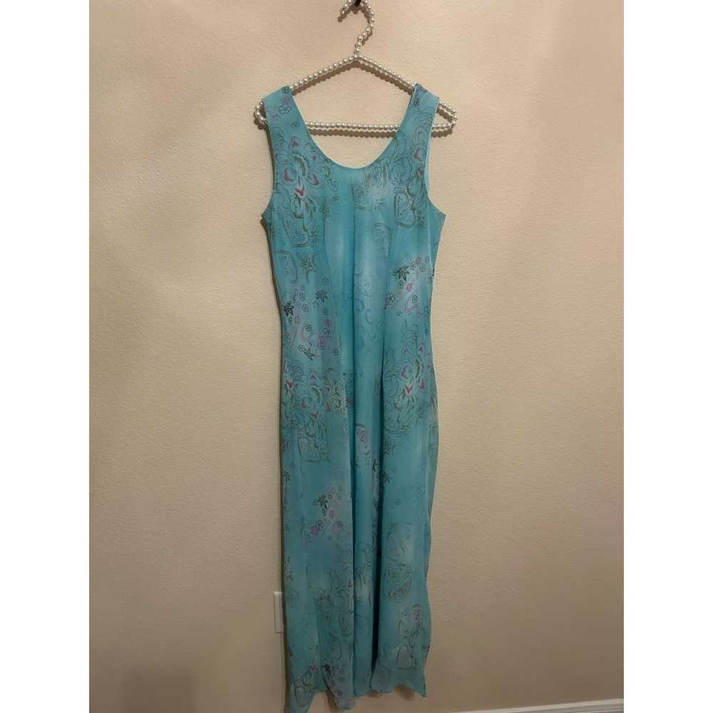 Vintage K Studio Maxi Dress Size 14 Blue Fairy Wh… - image 9