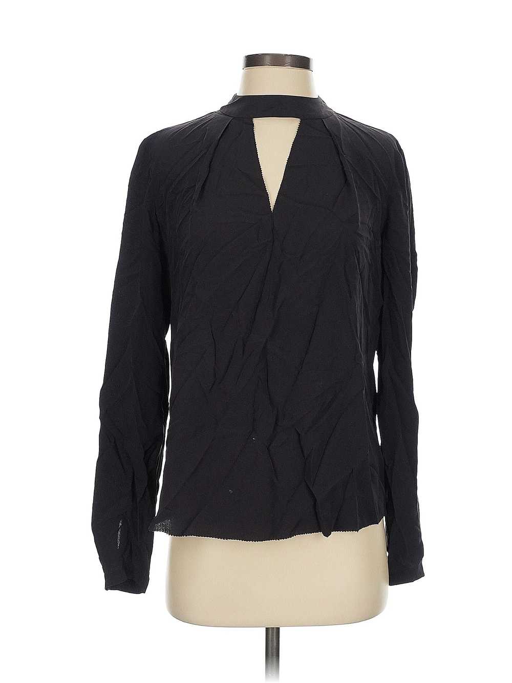 Go By Go Silk Women Black Long Sleeve Silk Top XS - image 1