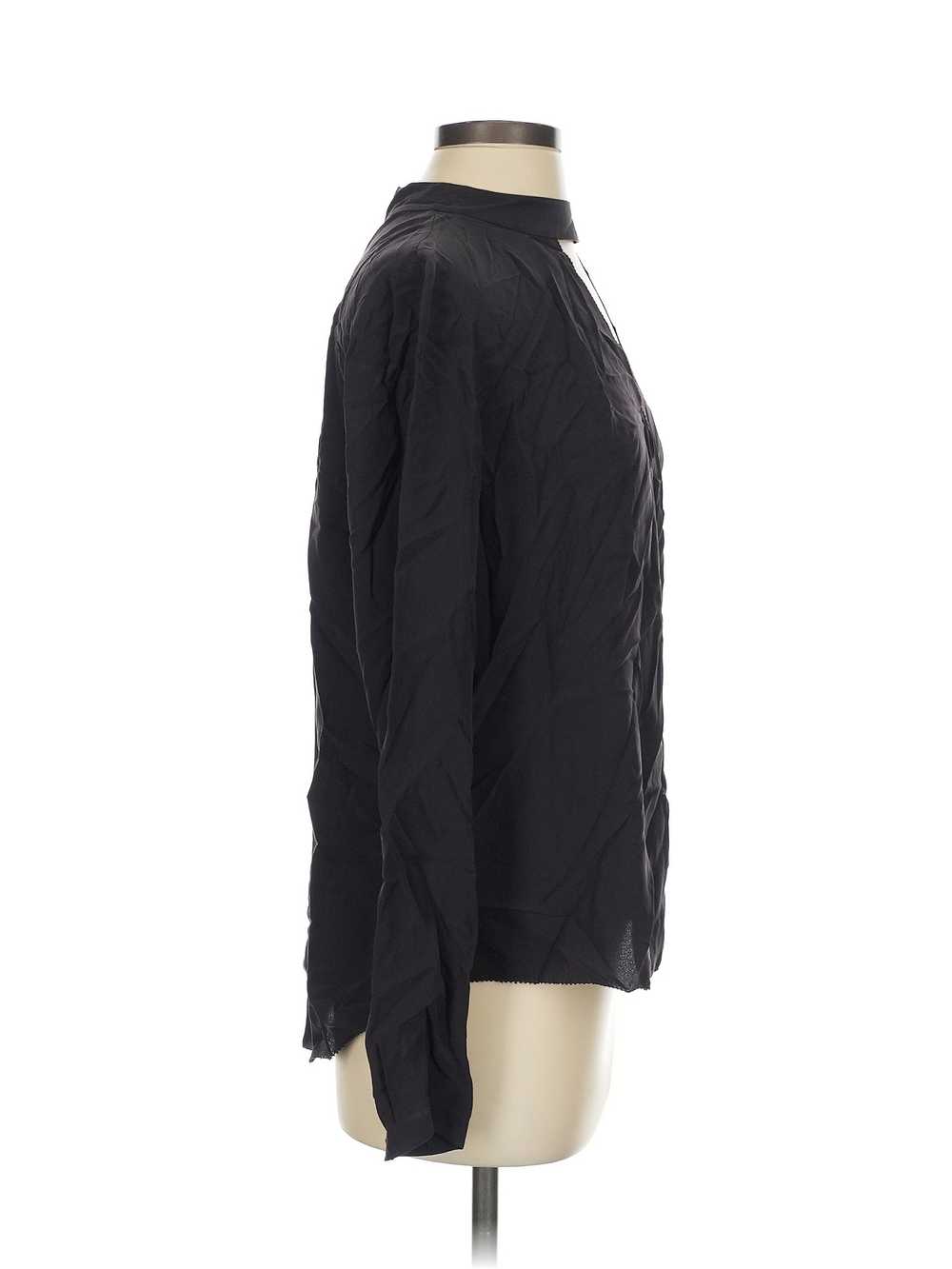 Go By Go Silk Women Black Long Sleeve Silk Top XS - image 3