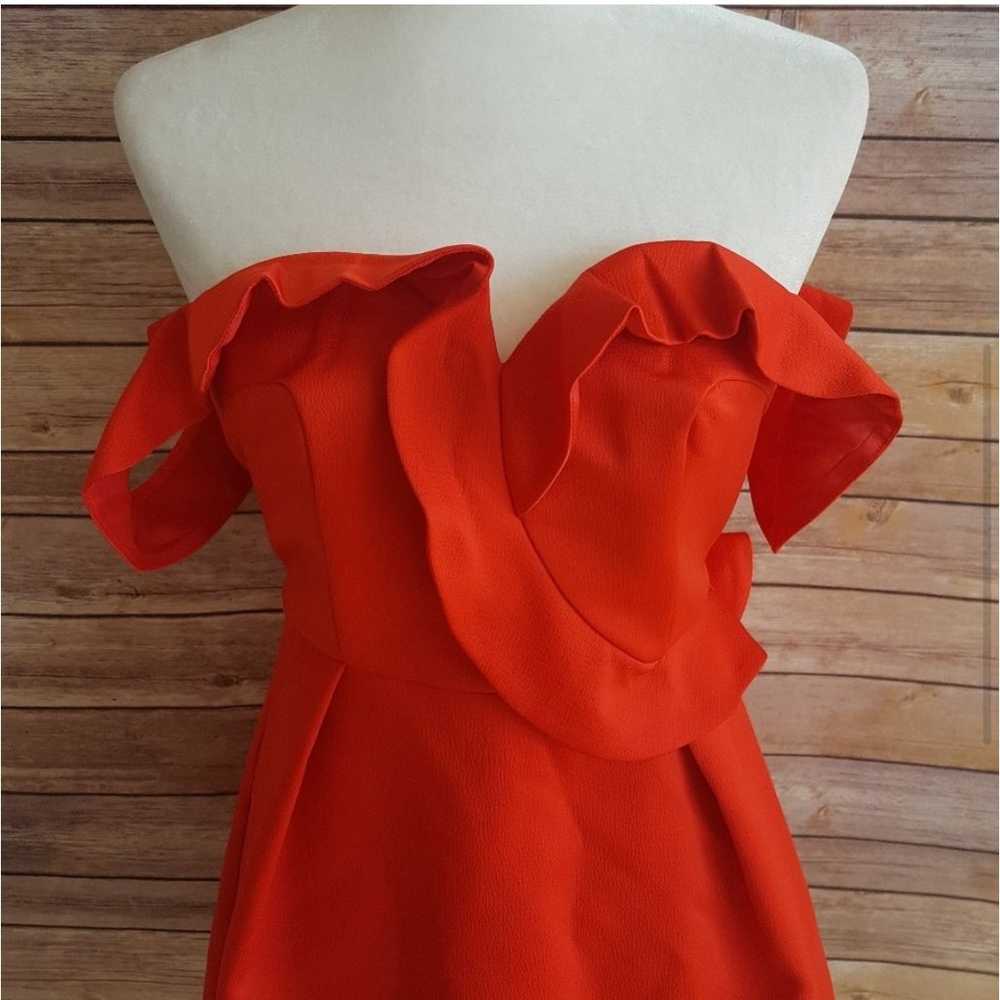 Topshop From: Nordstrom Bardot Red Ruffle Mini Dr… - image 3