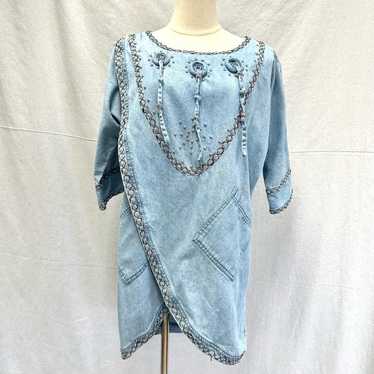 Blue Creek Texas Vintage 90s denim southwestern b… - image 1