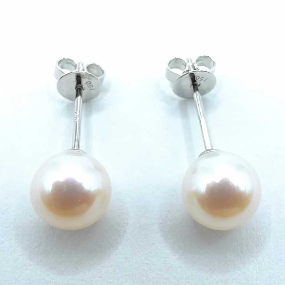 Two-look White Pink Peach Pearl Stud & Keshi Pear… - image 9