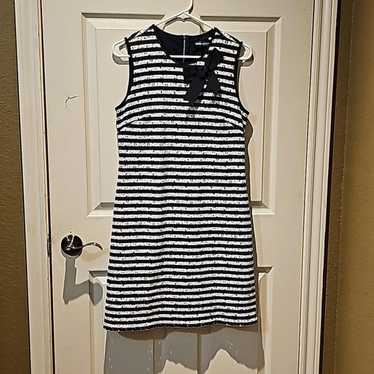 Karl Lagerfeld navy/white lined dress