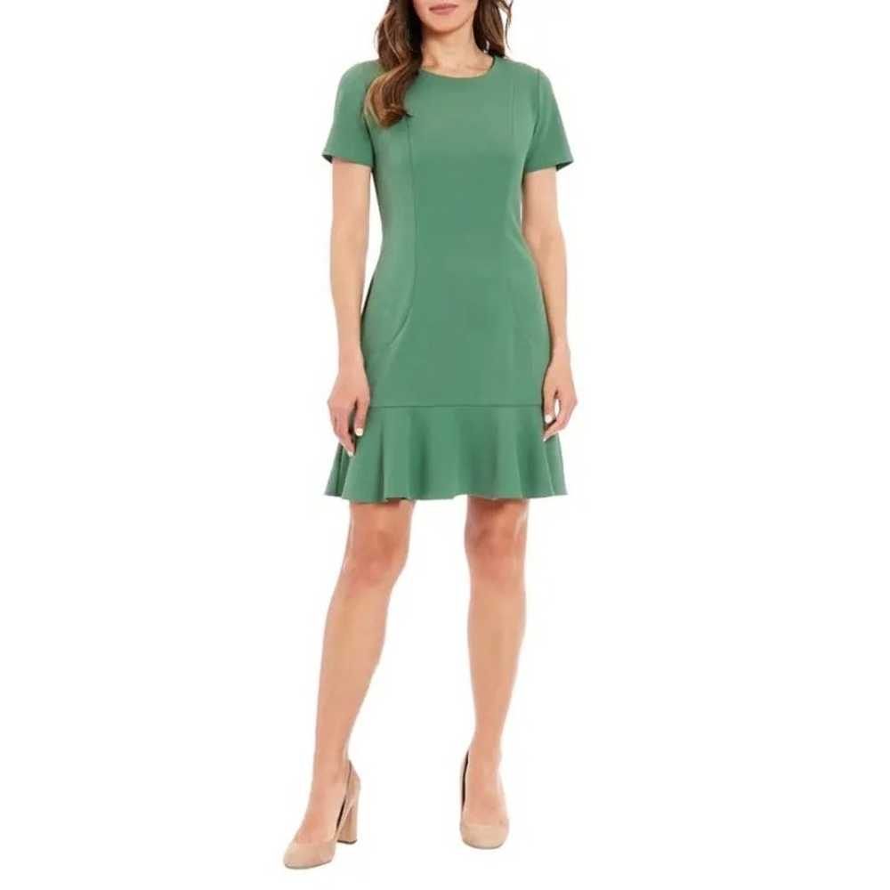 Aura Short Sleeve Crew Neck Sheath Dress Size M M… - image 2