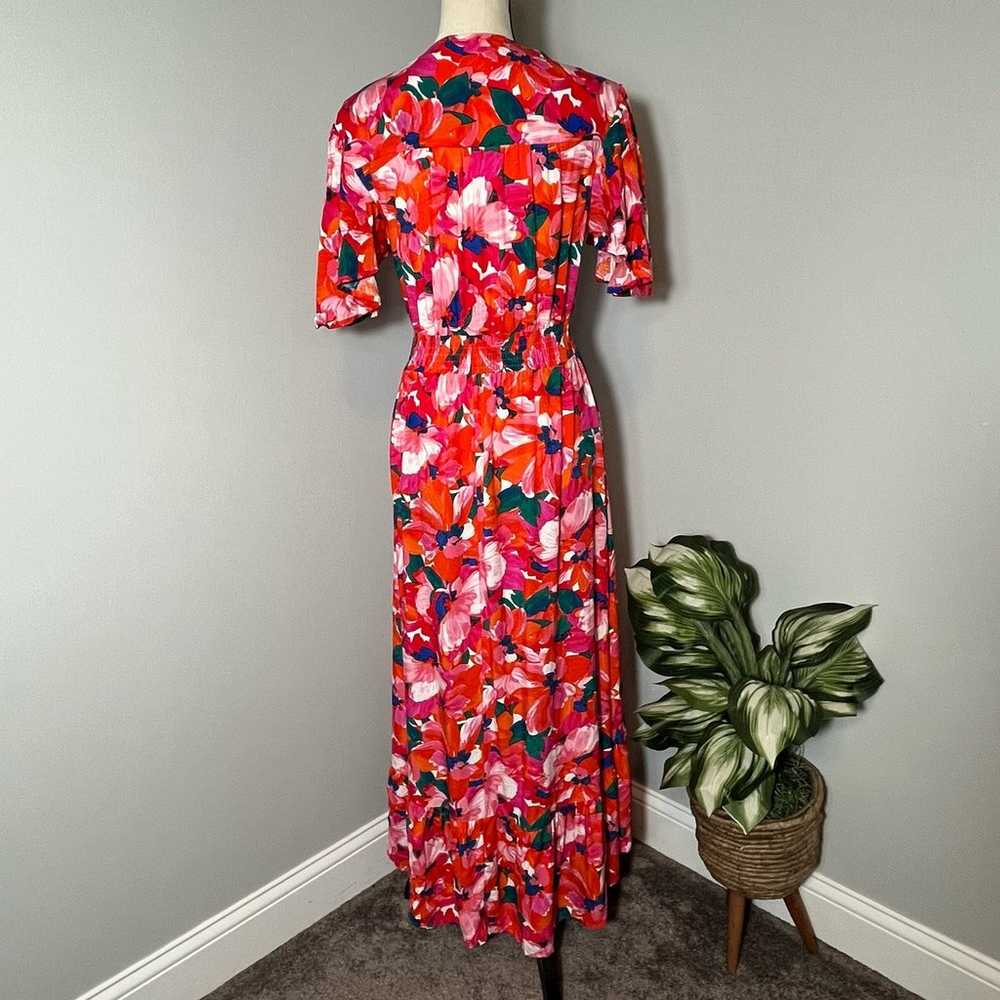 Abel The Label high low hem bright floral print v… - image 4