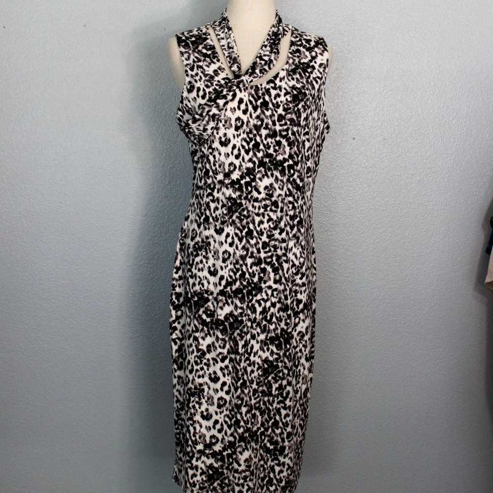 Rachel Roy Axel Leopard Print Sheath Dress Size XL - image 1