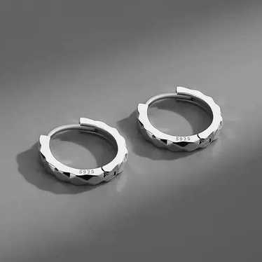 Other 925 Silver Plated Hoop Earrings for Men Wome