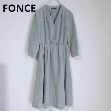 Fonsé Long Sleeve Dress Knee-Length V-Neck A-Line… - image 1