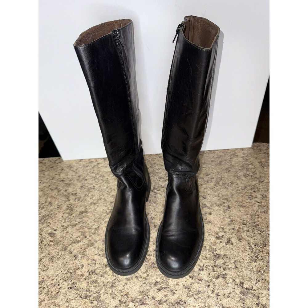 J.Crew J. Crew Made In Italy Tall Black Leather R… - image 7