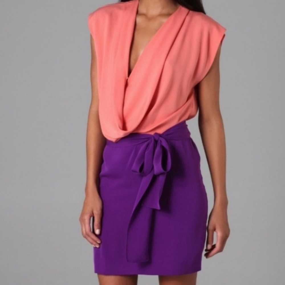 DVF Diane Von Furstenberg Reara Draped Silk Dress… - image 1