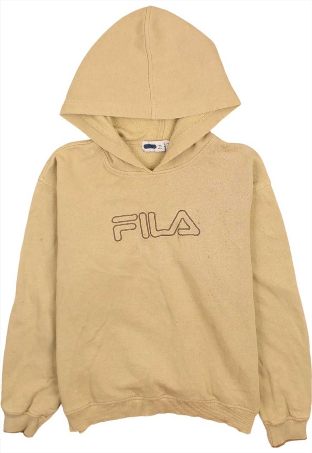 Vintage 90's Fila Hoodie Heavyweight Spellout Bei… - image 1