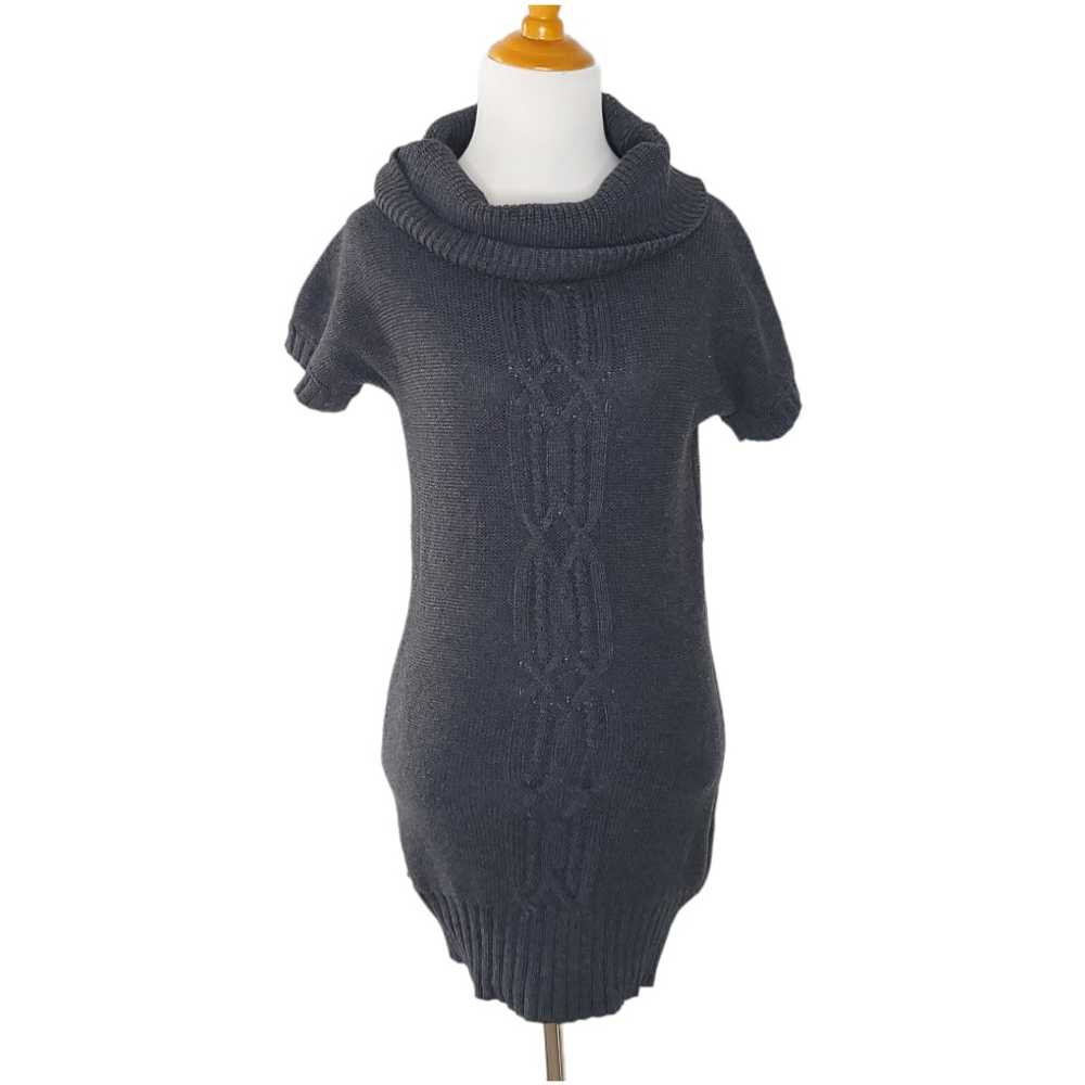 Athleta Tisbury Tunic Sweater Gray Cowl Neck Cabl… - image 1