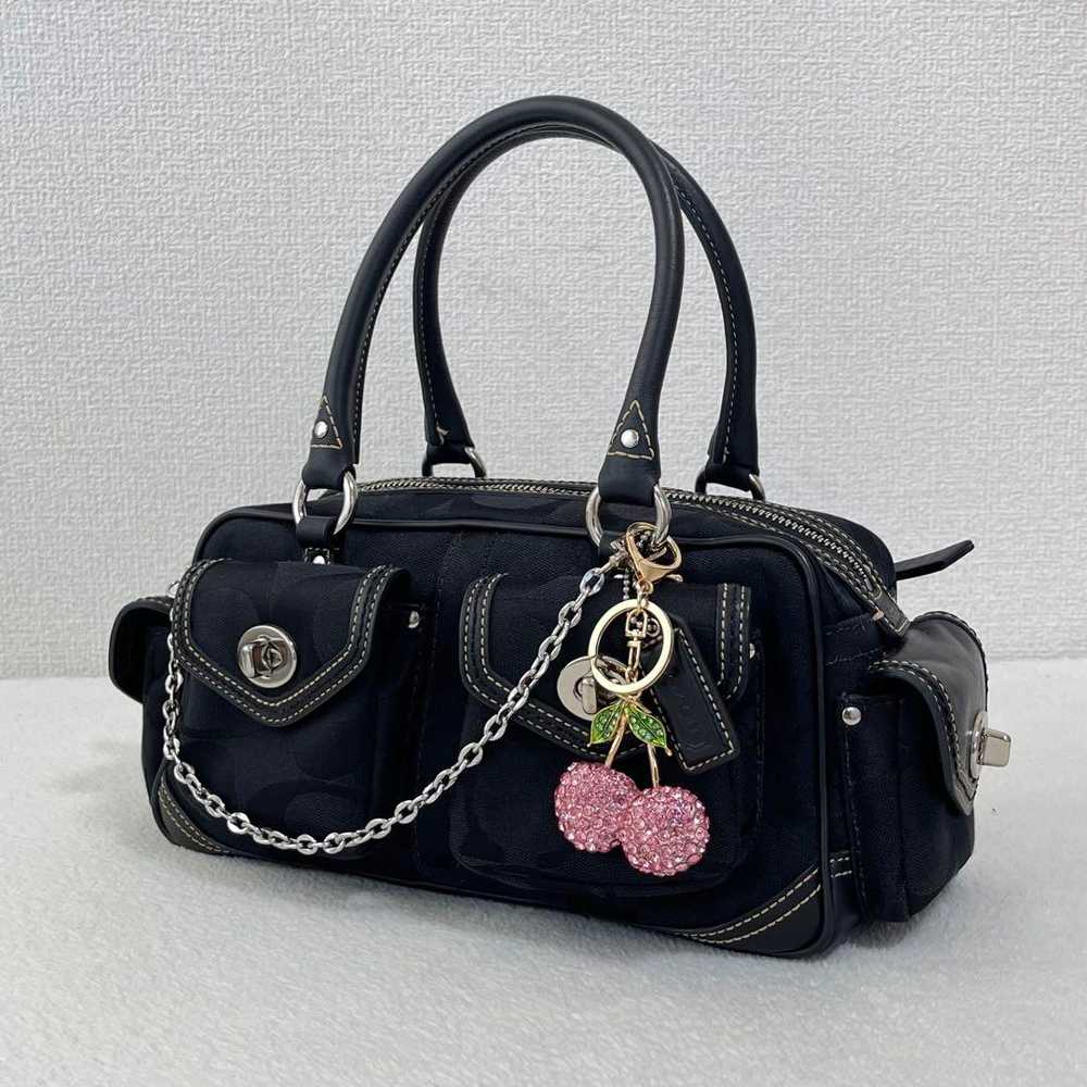 Coach Signature Mini Boston Satchel Bag Turn Lock… - image 12