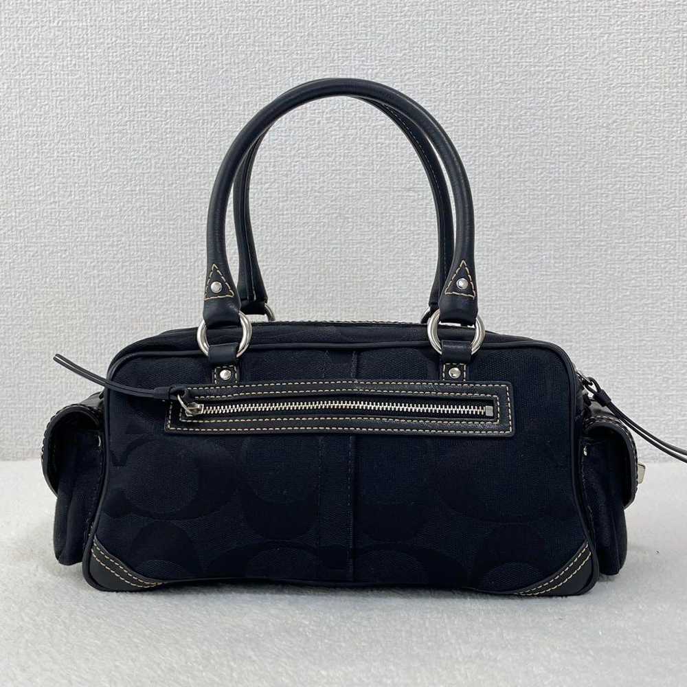 Coach Signature Mini Boston Satchel Bag Turn Lock… - image 3