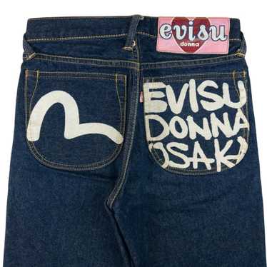 Vintage Rare Authentic Evisu Donna Beaded Kiss Lock Bag