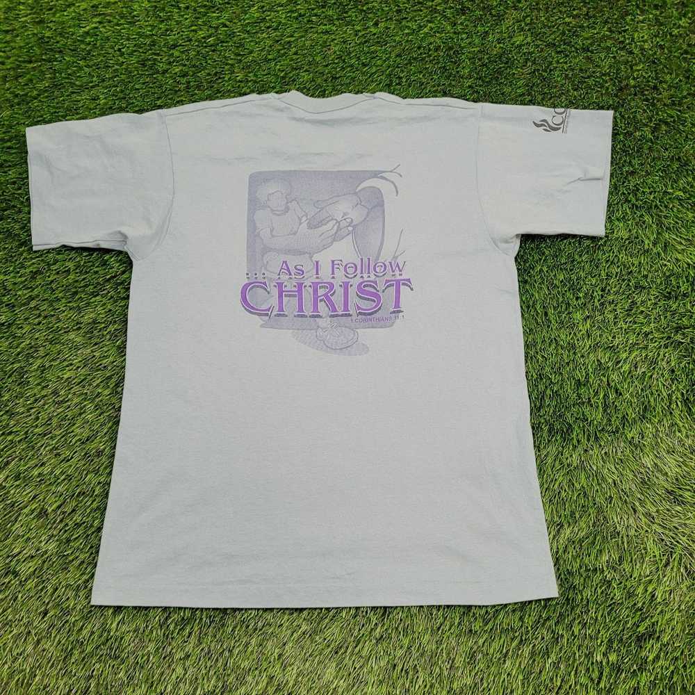 Fruit Of The Loom Vintage 90s Christian Shirt M/L… - image 2