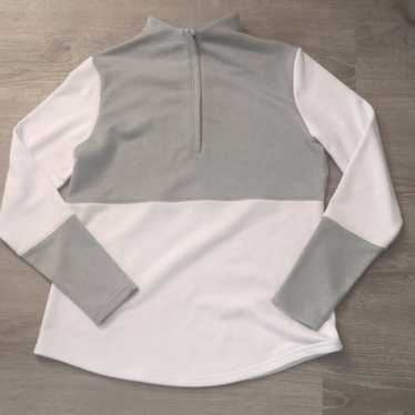 Footjoy Footjoy gray white color block 1/2 zip pul