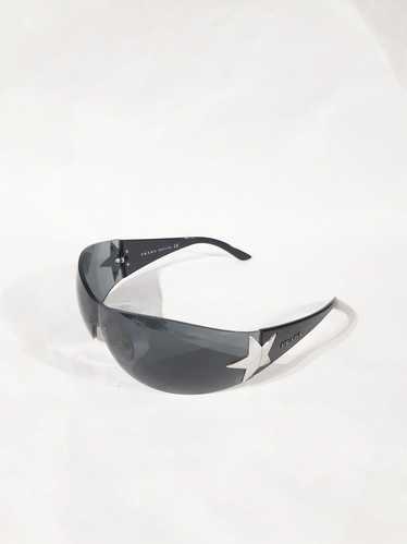 Prada Chrome Star Black Sunglasses Vintage early 2