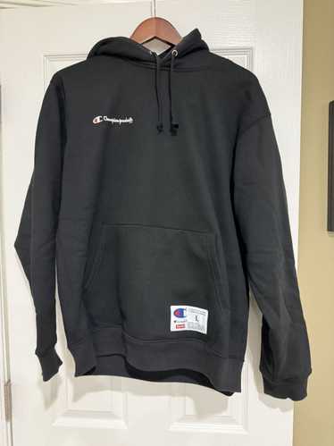 Supreme Supreme x champion black hoodie