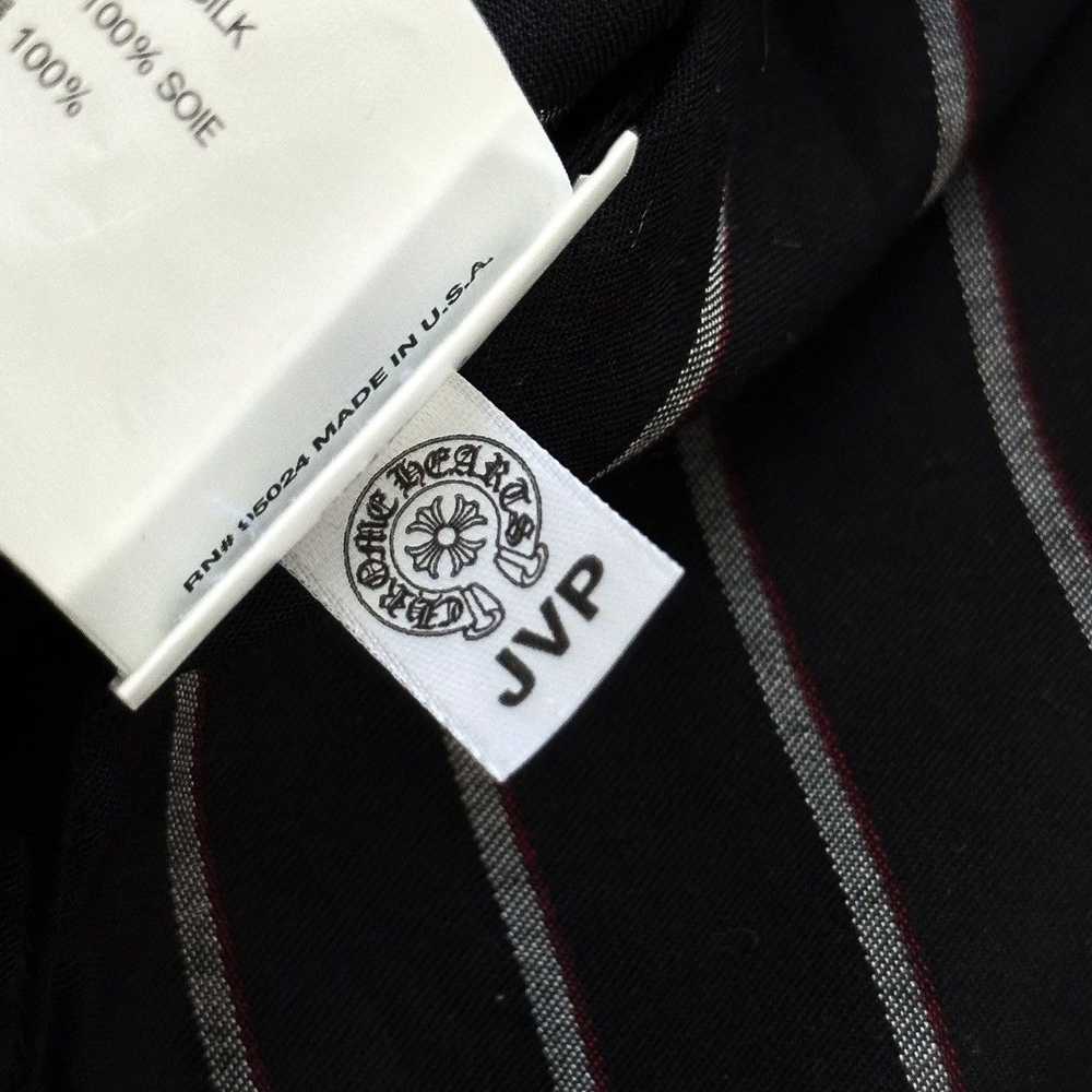 Chrome Hearts × Vintage Silk Pinstripe Dagger Zip… - image 10